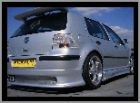 Volkswagen Golf 4, TUNING, Srebrny